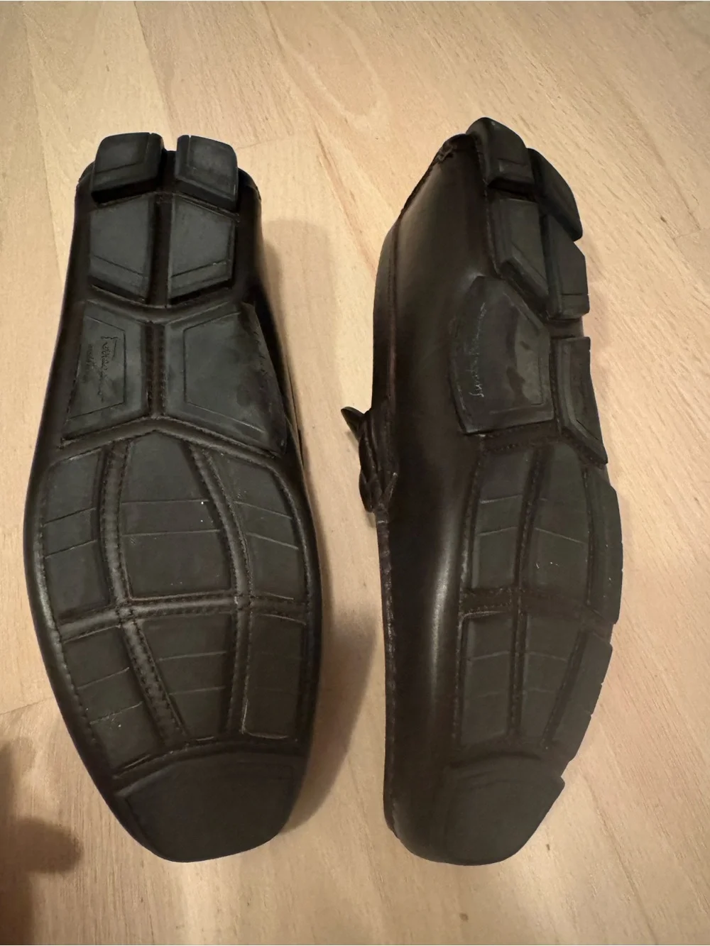 Salvatore Ferragamo Brown Leather Bit Slip-On Loafers worn only 2 times!!